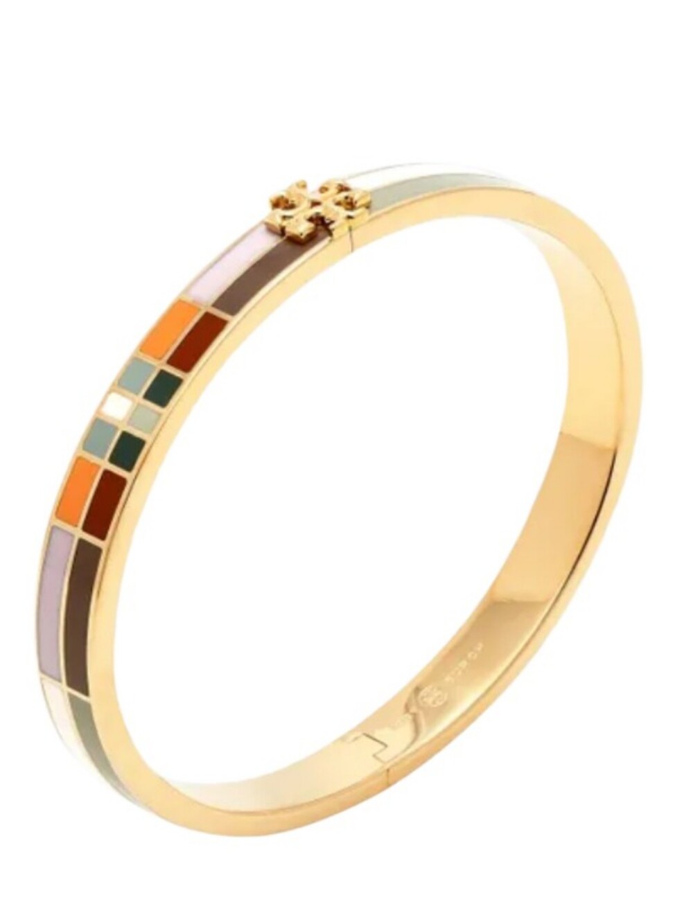Tory Burch Kira Ground-Off Enamel Hinge Bracelet - Picture 4 of 4